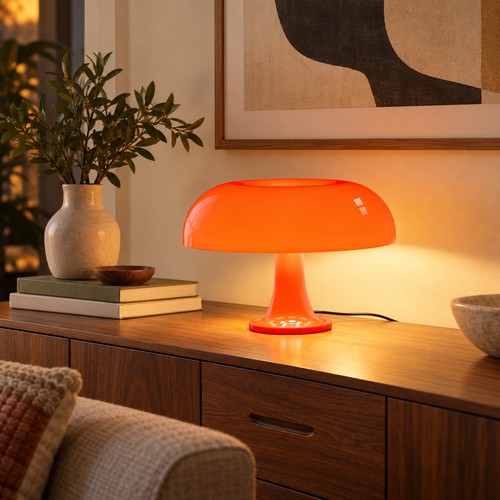 Dwellnivo Orange Mushroom Table Lamp