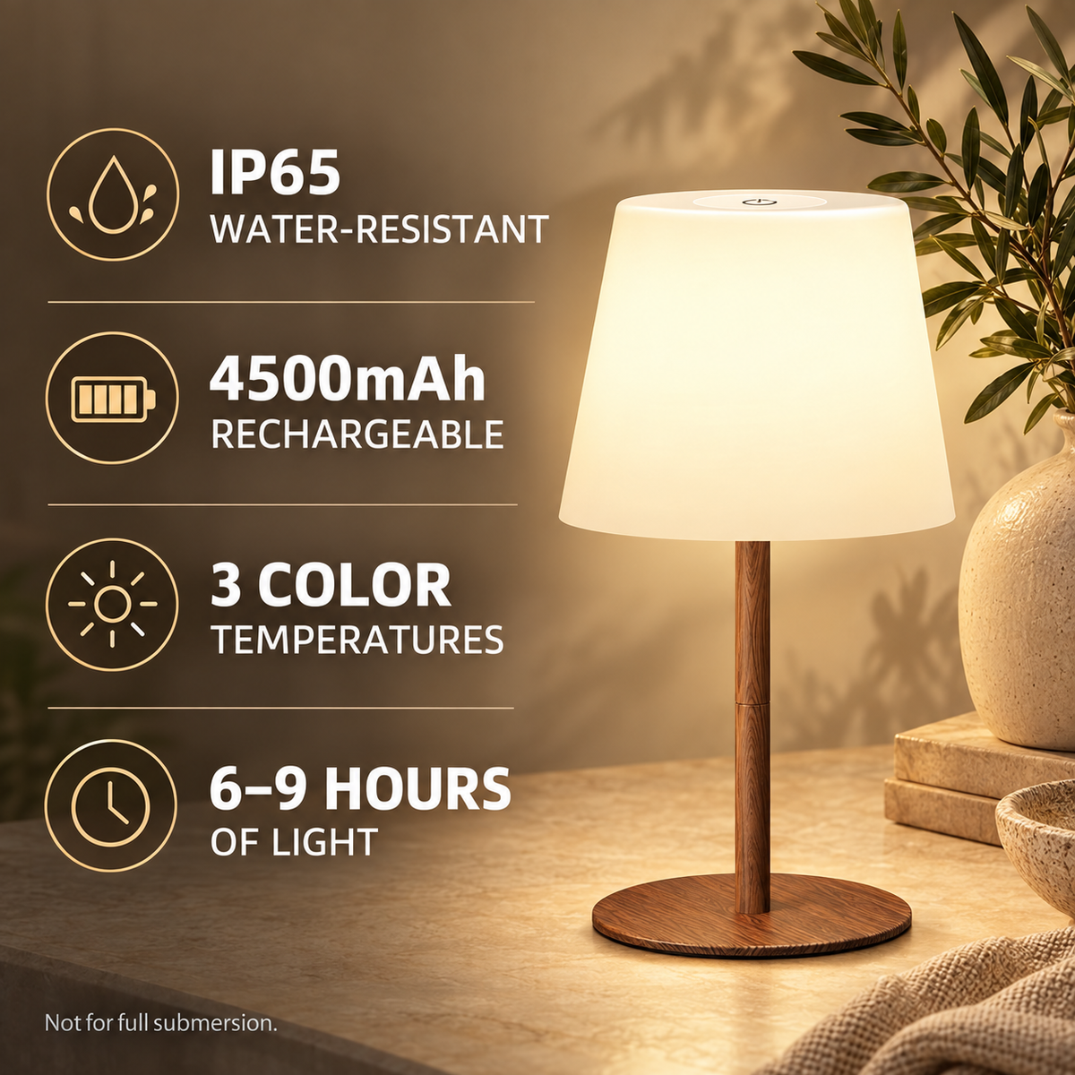 Dwellnivo Rechargeable Shower Lamp