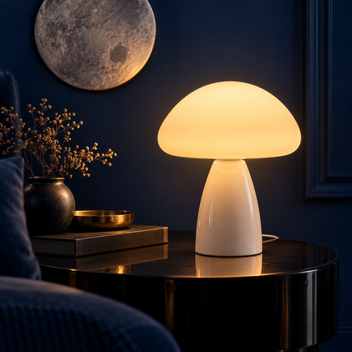 Dwellnivo Mushroom Table Lamp, 3 Color Modes Stepless Dimmable Bedside Lamp